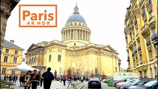 Paris France, Winter in Paris walking tour - 4K HDR 60 fps