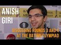 Anish Giri discussing rounds 3 and 4 at the Batumi Olympiad