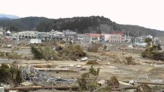 東日本大震災直後の野田村（R45沿い）の様子