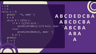 92 Alphabet Triangle Pattern without any pre-defined method using while loop in Python