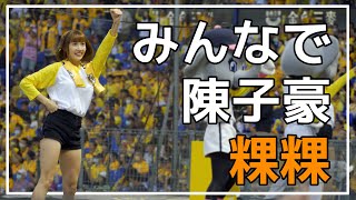 みんなで陳子豪応援!! 粿粿 （Meigo）メイゴ 中信兄弟 啦啦隊女神  臺中洲際棒球場 台湾シリーズ 第二戦　2020/11/01