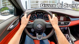The Feisty Sport Sedan You Missed -2020 Alfa Romeo Giulia Ti Sport AWD POV Drive (Binaural Audio)