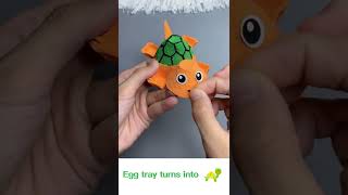 Shorts# Egg tray turns into a turtle