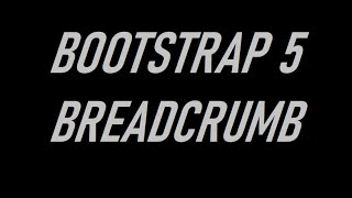 BOOTSTRAP 5 BREADCRUMB