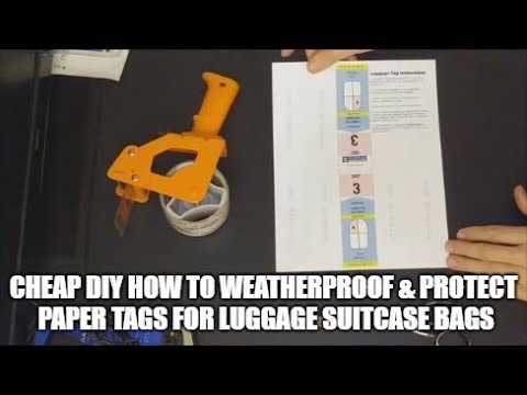 Cheap DIY How To Weatherproof & Protect Paper Tags For Cruise Airplane Train Luggage Suitcase Bags Cheap DIY How To Weatherproof & Protect Paper Tags For Cruise Airplane Train Luggage Suitcase Bags