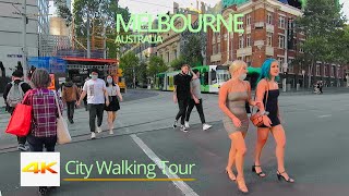 MELBOURNE CITY AUSTRALIA CBD WALK HOT SUMMER AFTERNOON 2022