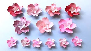 折り紙 桜の花 立体 折り方 Origami flower Cherry blossoms tutorial（NiceNo1）