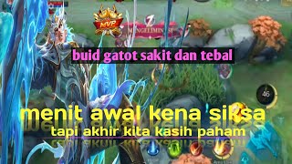 awalnya tidak di beri napas.. GATOTKACA BEST BUILD 2024.mobilelegends