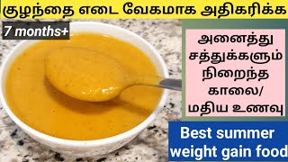 குழந்தைக்கு 100% எடை கூட்டும் அவல் பாசிப்பயறு கஞ்சி/காலை/மதிய உணவு/weight gain food for babies