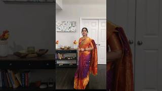 ఈ Gadwal Silk Saree మా Anniversary కి కట్టుకున్నాను 🫶 #shorts #sareefashion #ytshorts #teluguvlogs