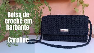 Caroline crochet bag with string step by step