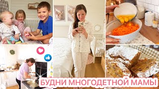 БУДНИ МНОГОДЕТНОЙ МАМЫ❤️ГОТОВИМ ТЫКВЕННЫЙ КЕКС😍МОТИВАЦИЯ НА УБОРКУ