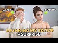 BEING MEAN TO MY EDITOR PRANK + SURPRISE | IVANA ALAWI