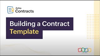Zoho Contracts | Building a Contract Template | Tutorial