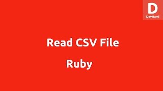 Read CSV file in Ruby