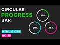 Circular Progress Bar | HTML & CSS - No Javascript