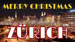 Merry Christmas Zürich. Zürihte Noel görüntüleri.Bayram gezisi.Bahnhofstrasse İsviçre.