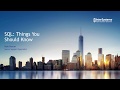 SQL - Things You Should Know