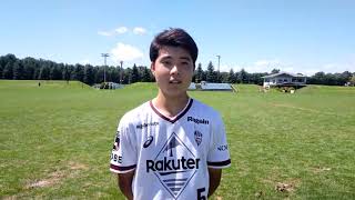 クラブユースU-15男子2022 ヴィッセル神戸U 15 5番選手 試合後インタビュー0821