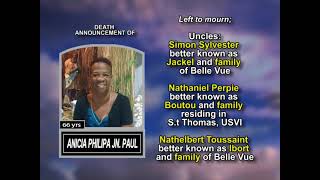 Anicia Philipa Jn. Paul ~ Long Obituary