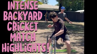 Intense backyard cricket match highlights!