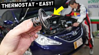 HYUNDAI SONATA THERMOSTAT REPLACEMENT REMOVAL LOCATION