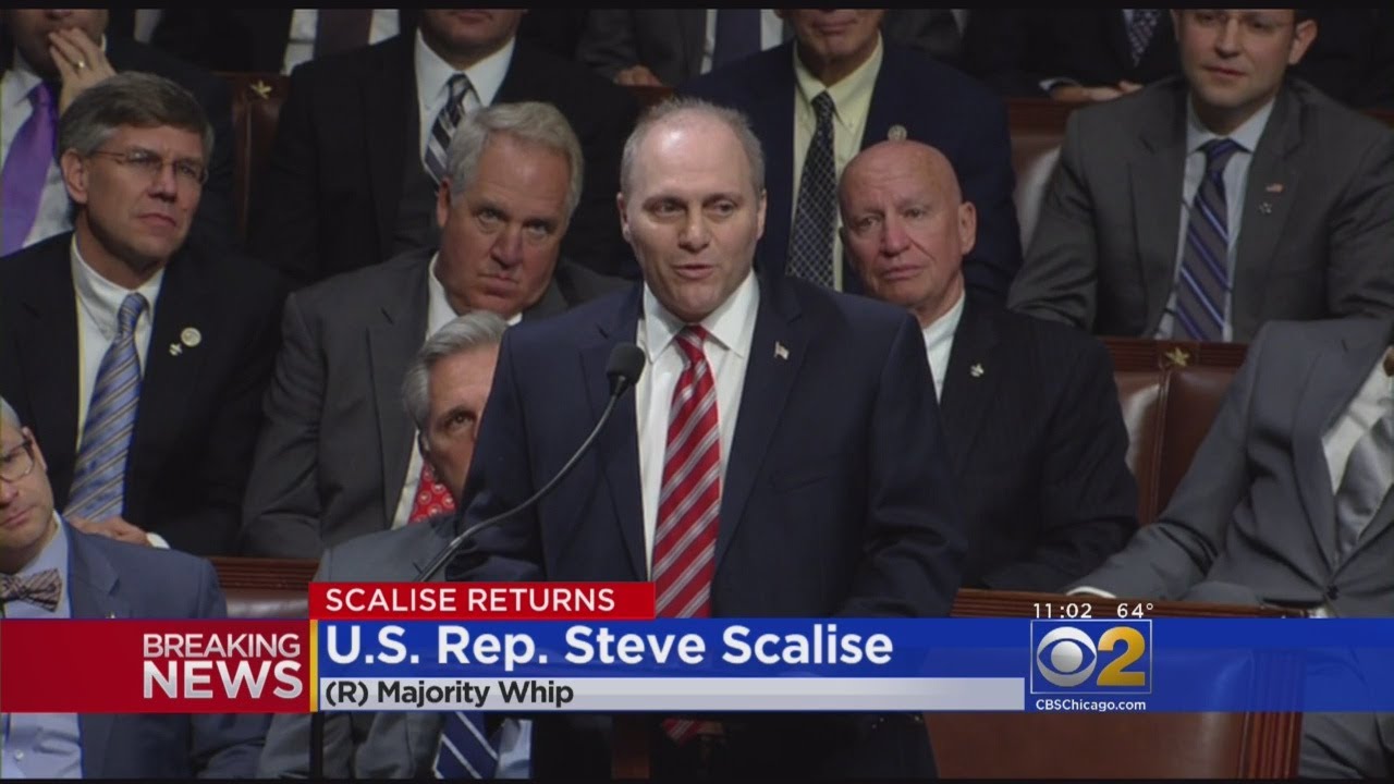 Congressman Steve Scalise Returns To House Floor - YouTube