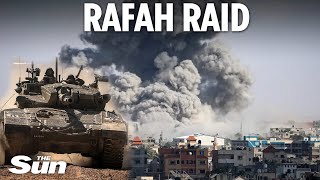 Moment Israeli tanks storm into Rafah and crush 'I love Gaza' sign in fight to ‘