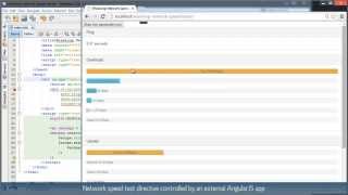 AngularJS Network Speed Tester - Controlling the directive from JavaScript app