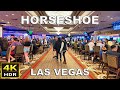 [4K HDR] Horseshoe Las Vegas Walkthrough and Room Tour | August 2023