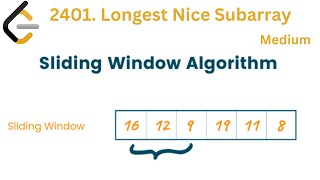 2401. Longest Nice Subarray | Sliding Window | Leetcode | Python