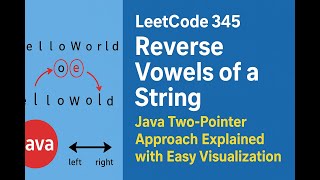 LeetCode 345 | Reverse Vowels of a String | Java Two-Pointer Approach