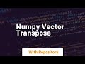 numpy vector transpose
