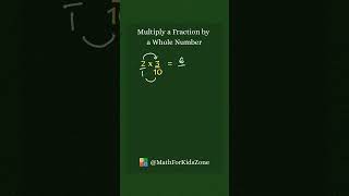 Multiply Fraction by Whole Number ✅💯 #fractions #multiplication #maths #mathshorts