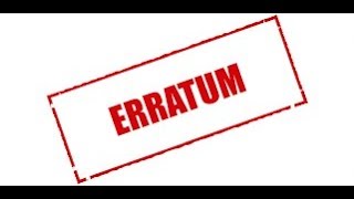 ERRATUM\\ERRATA