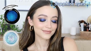 BLUE Glam Makeup Tutorial - NYE Look!!