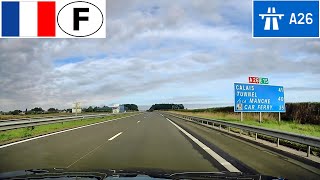 France: Autoroute A26 - J3 (N42 - Setques) à J1 (A16 - Calais)