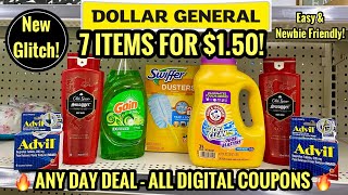 Dollar General | ALL DIGITAL ANY DAY COUPON DEAL | $1.50 for 7 Items - New Glitch Overage! 🔥