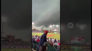 ‼️‼️Tornado sirens heard at a game#tornado #ai #sora #seo #storm #baseball #wind