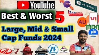 Best \u0026 Worst 5 Large,Mid\u0026Small Cap Funds 2024 #viralvideo #beststocks #2024 #stockanalysis #stocks