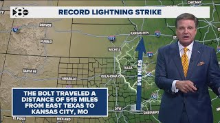 Lightning strike from Texas breaks world record