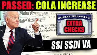 BILL PASSED! COLA Increase GUARANTEED for Seniors, SSI SSDI VA | Social Security Payments