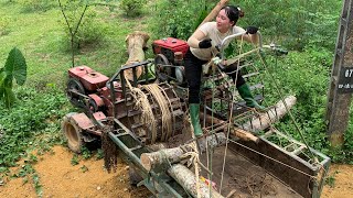 agricultural vehicle transporting wood cutting wood extremely easy for me