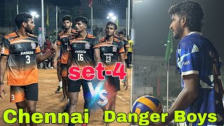 100000rs Match | Day-2 | Set-4 | Chennai vs Danger Boys | Andhra match| Mr Love Volleyball