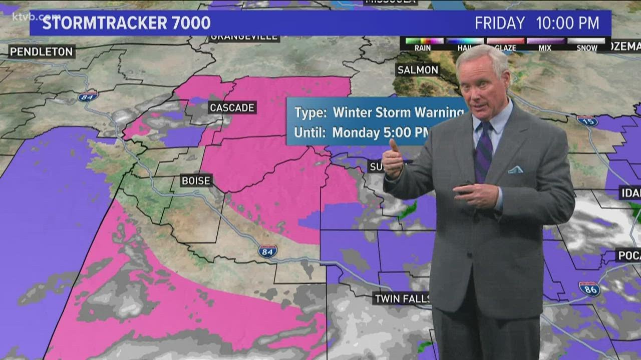 Snow Squall Warning Issued By National Weather Service Boise - YouTube