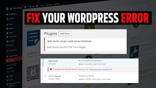 This plugin does not work with of your version of php | PHP required 7.4 or Higher
