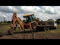 amazing video jcb 3dx excavator uploading in truck by experience driver