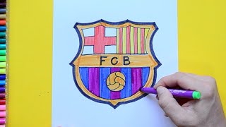How to draw FC Barcelona Logo