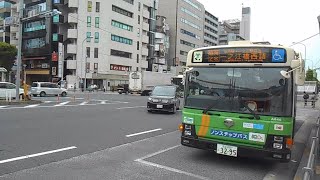 都営バスV-A646号車臨海28-1一之江橋西詰行き葛西駅発車シーン