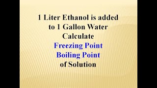 Freezing point Depression \u0026 Boiling point Elevation